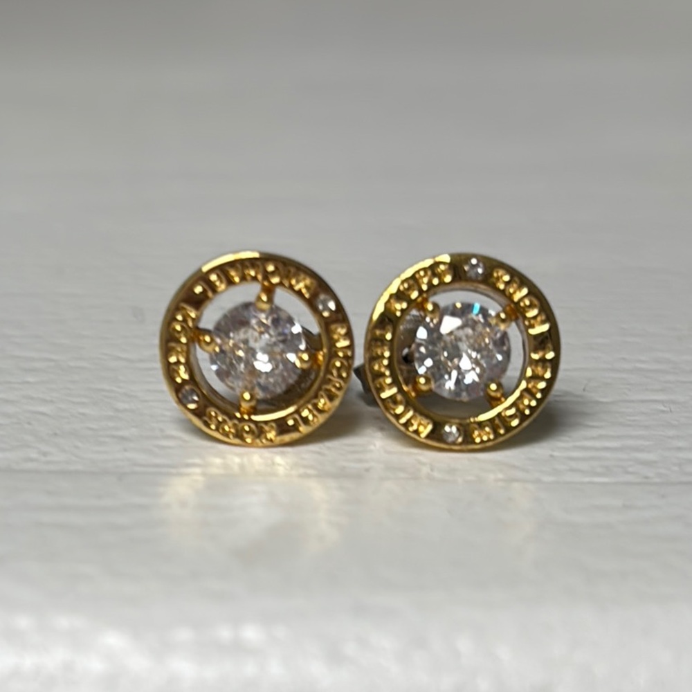 Michael Kors Gold and Crystal Stud Earrings